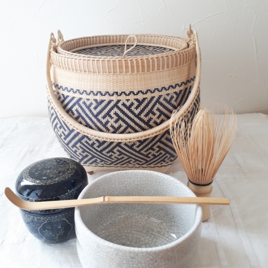 茶籠 クラッシック沙綾形 ナチュラルネイビー