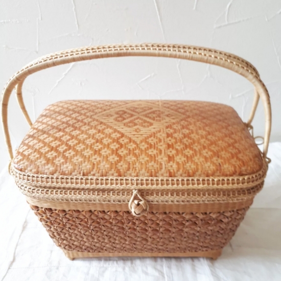 竹籠 アメ色5